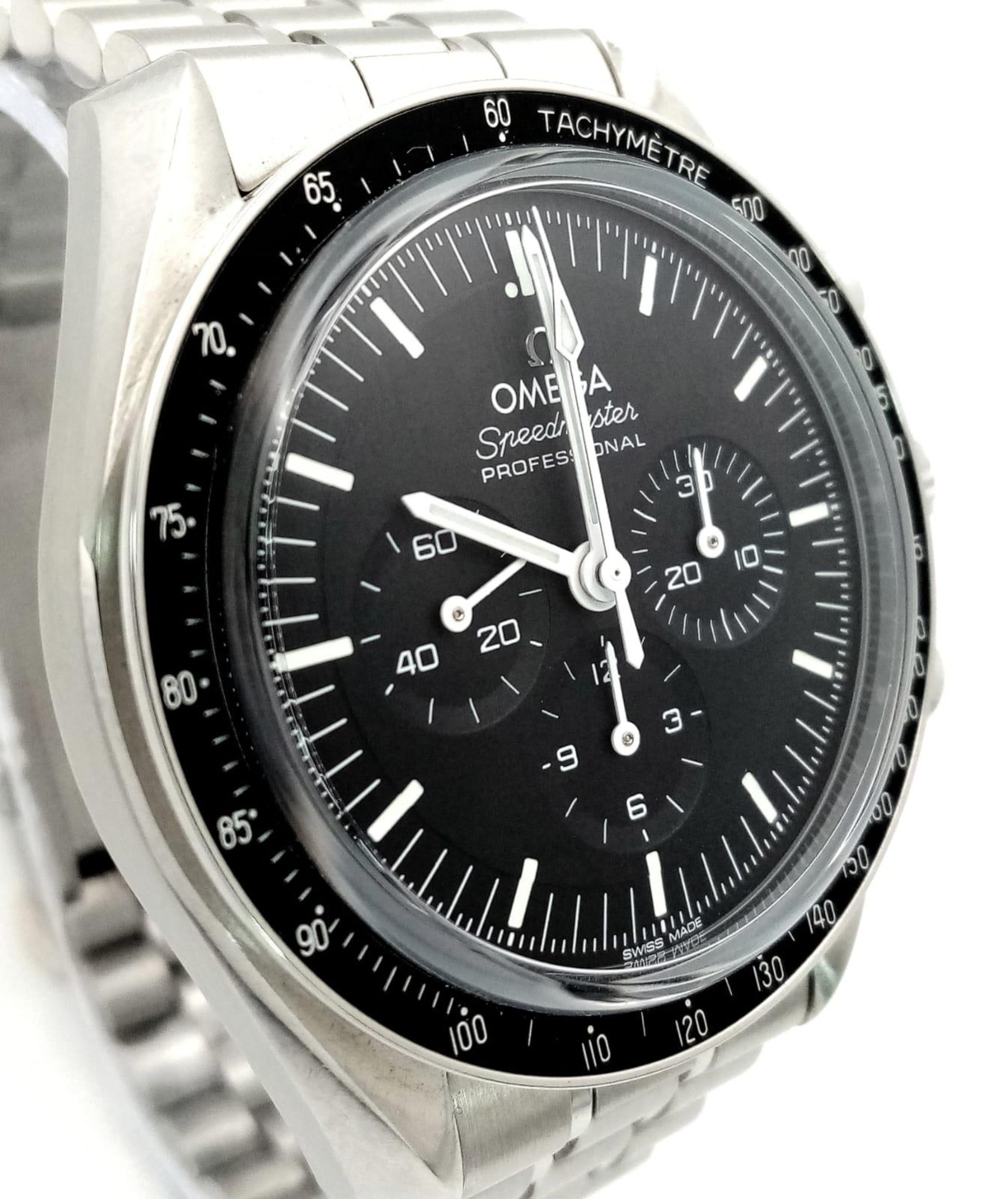 An Omega Speedmaster Moonwatch Chronograph Gents Watch. Stainless steel bracelet and case - 42mm. - Bild 5 aus 19