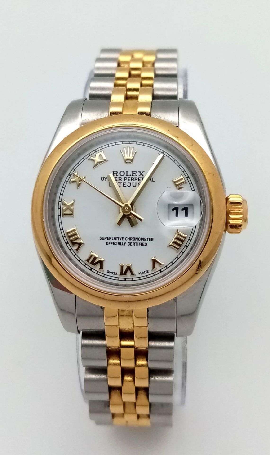 A Rolex Oyster Perpetual Datejust Bi-Metal Ladies Watch. 18k gold and stainless steel bracelet and - Image 2 of 11
