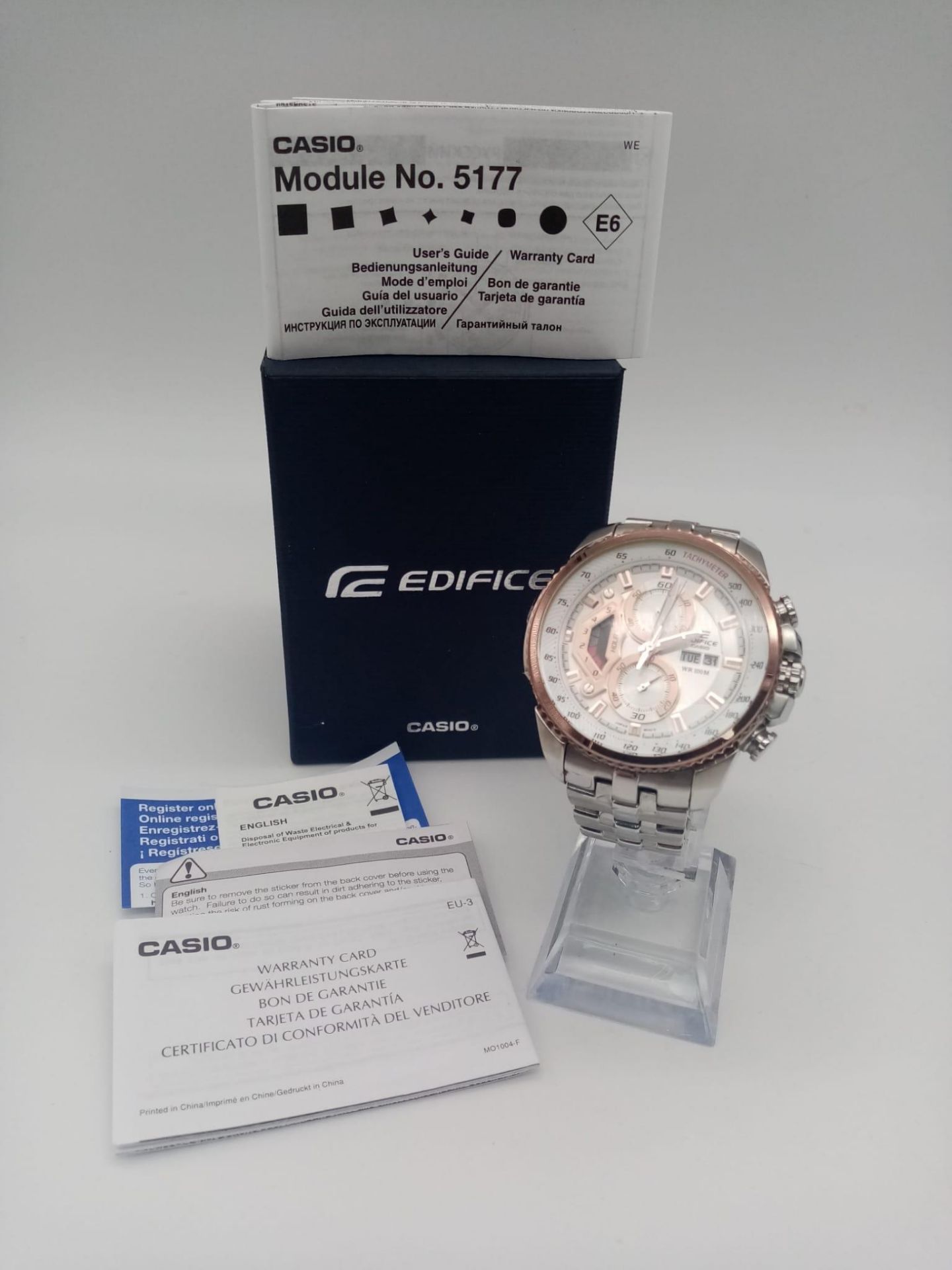 A Very Good Condition, Stainless-Steel, Men’s Casio Edifice Date-Date Sports Watch. 50mm Including - Bild 7 aus 7