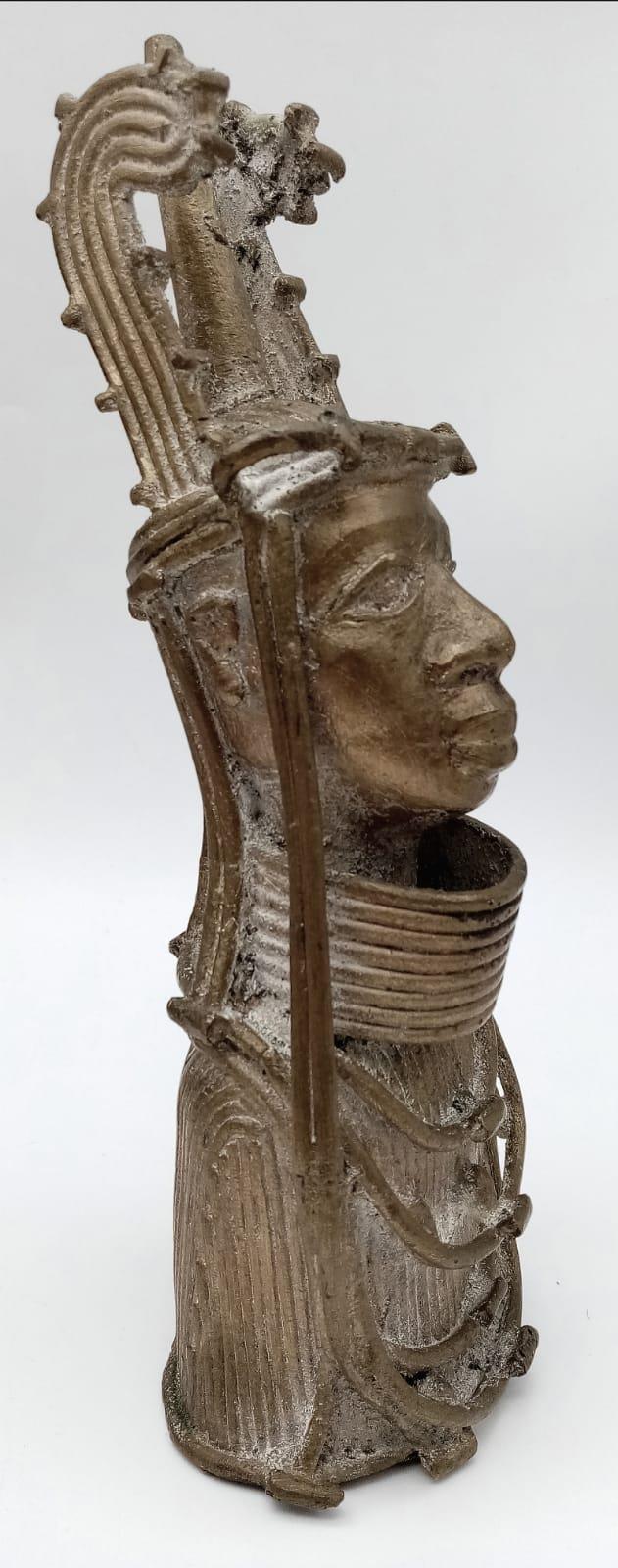 A Unique African Statue. Magnetically tested, no attraction, and when tapped produces a nice ring. - Image 3 of 7