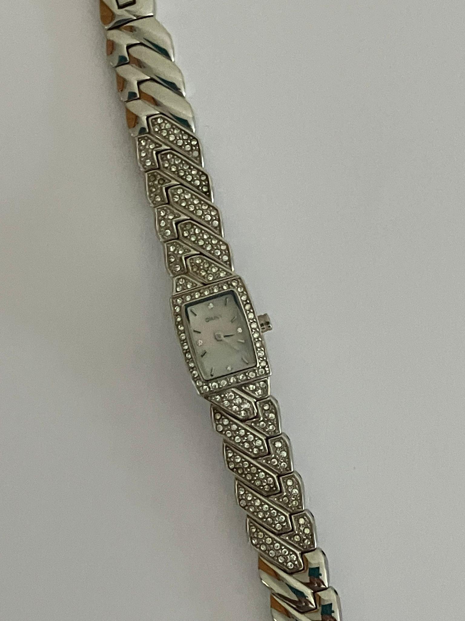 Ladies DKNY Wristwatch. Model NY-4411. Finished in silver tone stainless steel with jewelled bezel - Image 3 of 5