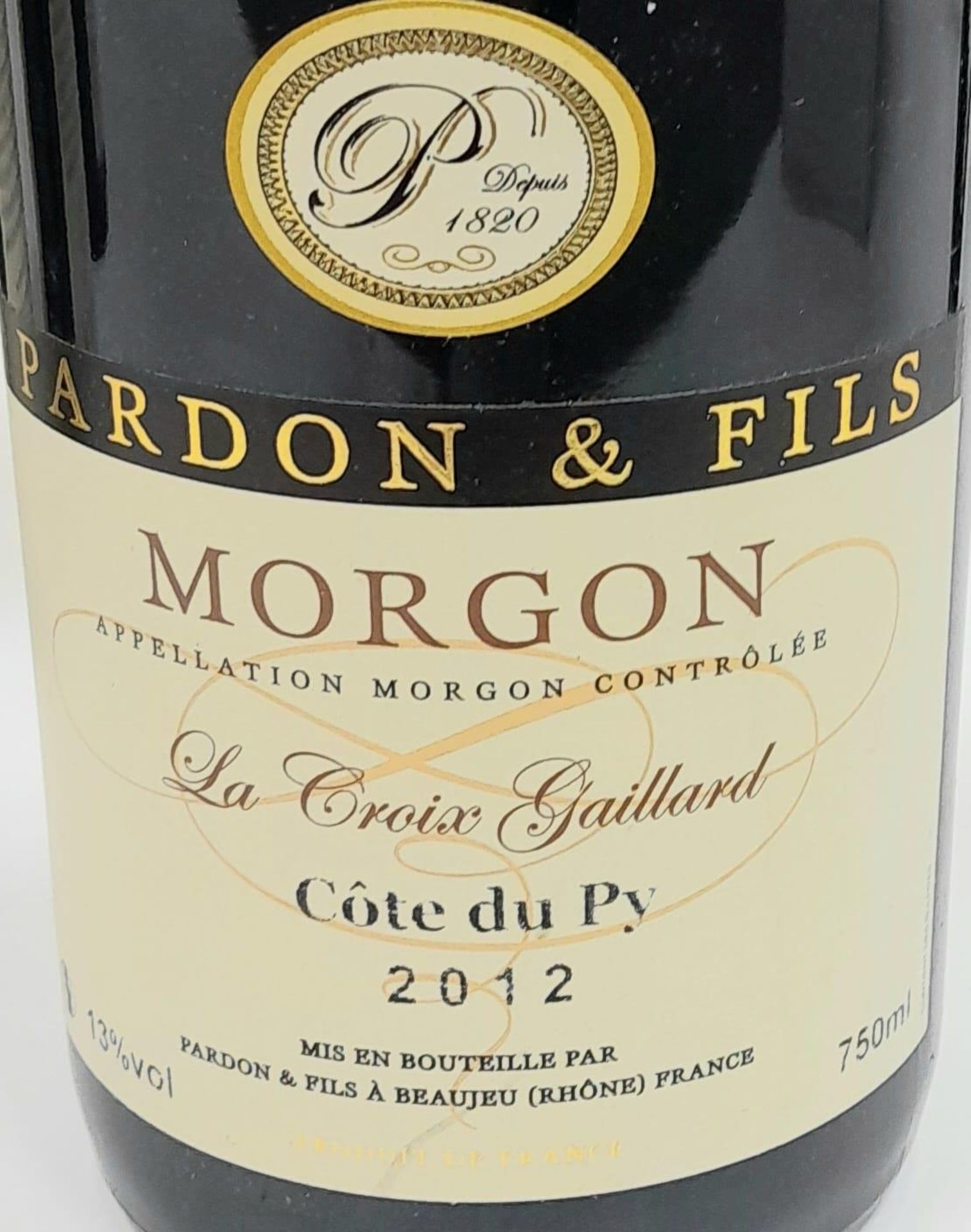 6 Bottles of Morgon Cote Du Py Domaine Pardon et Fils 2012 Cru Beaujolais. - Image 4 of 6