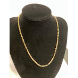 Classic 9 carat GOLD ROPE NECKLACE. 4.23 grams. 42 cm.