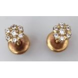 A 18K YELLOW GOLD DIAMOND STUD EARRINGS 0.10CT WITH SCREW BACK FITTINGS 1.4G ref: AS 5003