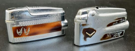 Pair of vintage Robson Varaflame Pocket Lighters. Both come in used condition (see photos), one