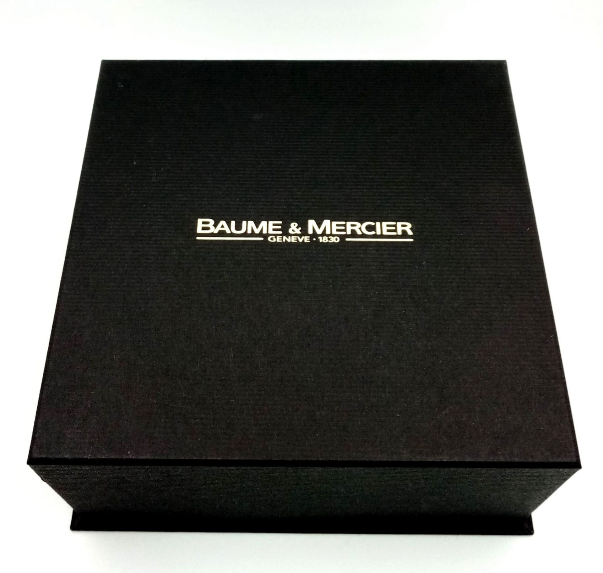 A BAUME AND MERCIER LADIES STAINLESS STEEL WRIST WATCH WITH BLACK DIAL , DATE BOX , AUTOMATIC - Image 14 of 15