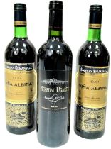 Three Bottles of Spanish Rioja Red (2 Gran Reserva). 2 x Vina Albina Rioja Gran Reserva Bodegas