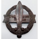 WW2 1942 Dated Greek Sacred Legion Badge. The GSL worked very closely with the British Long Range