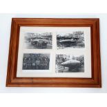 A Rare Vintage, Framed and Glazed, Original WW2 Photograph Display of V Series Flying Bombs. In