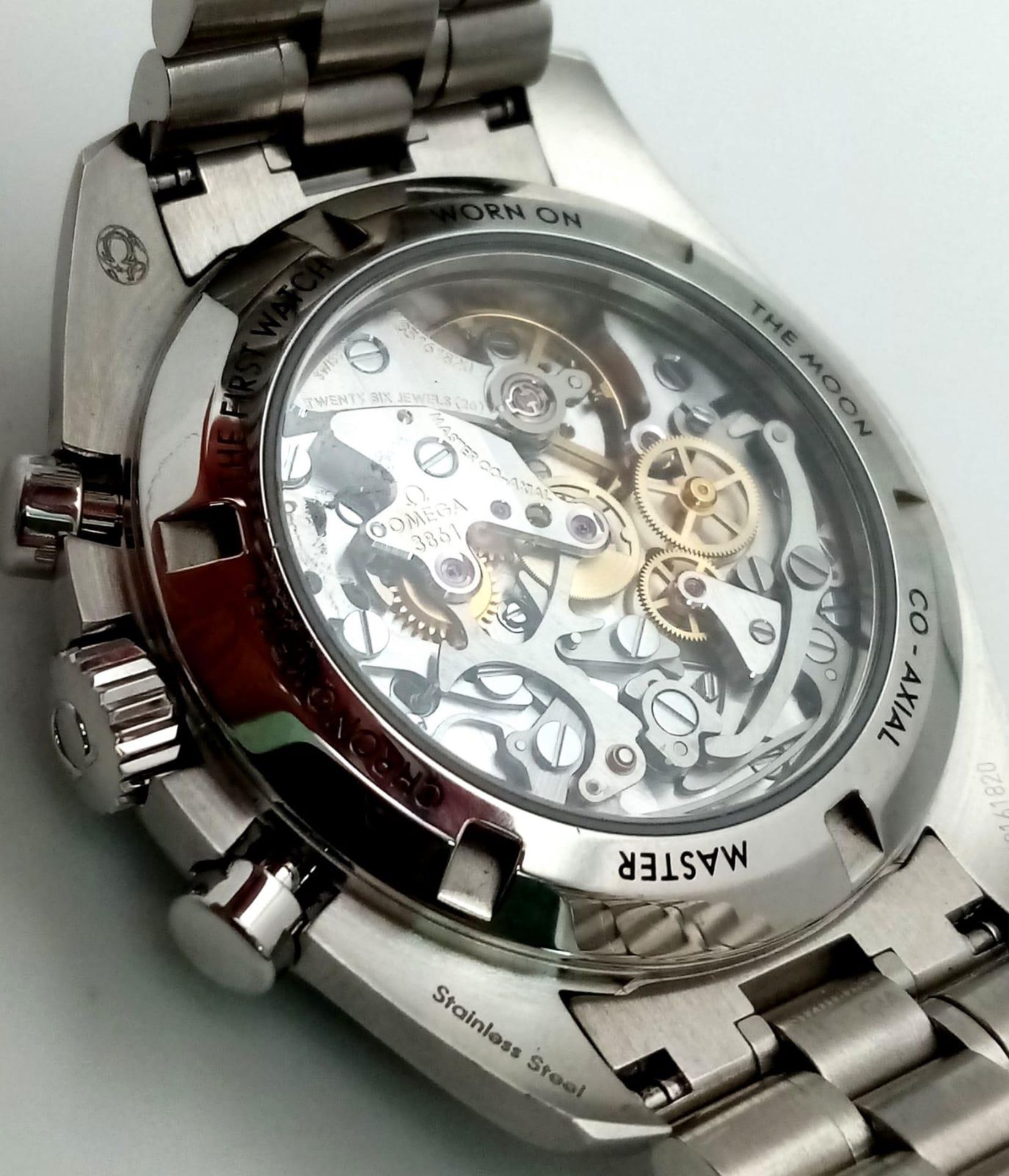 An Omega Speedmaster Moonwatch Chronograph Gents Watch. Stainless steel bracelet and case - 42mm. - Bild 9 aus 19