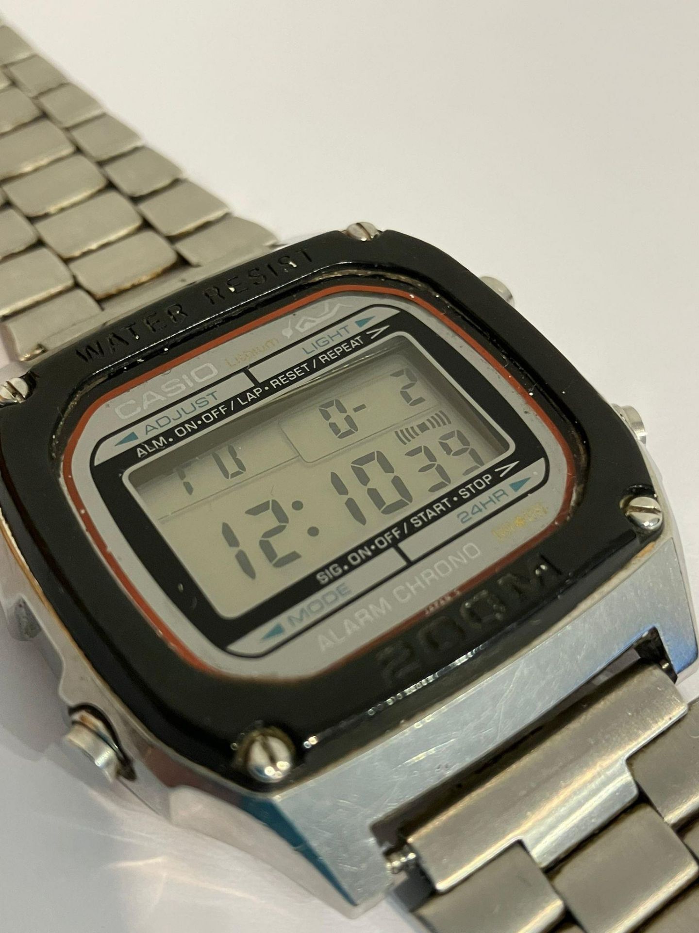 Vintage Digital CASIO 280 DW1000 Multi function wristwatch. Finished in stainless steel with - Image 3 of 5