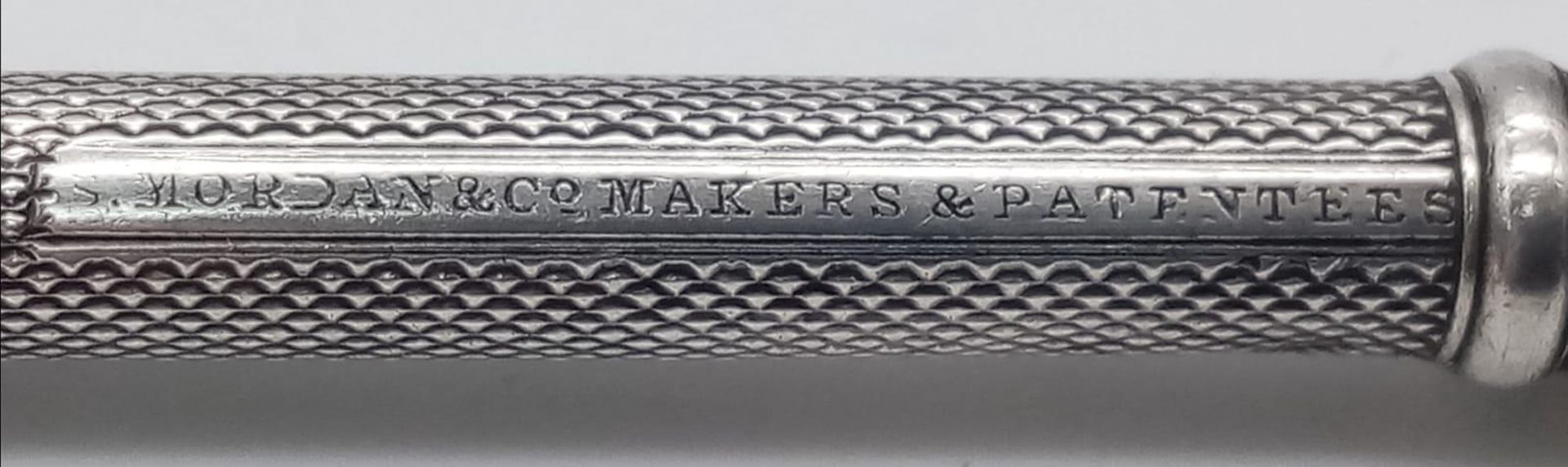 SAMPSON MORDAN & CO (1830-1845) Sliding Silver Propelling Pencil. A mid 19th century silver pencil - Bild 6 aus 7