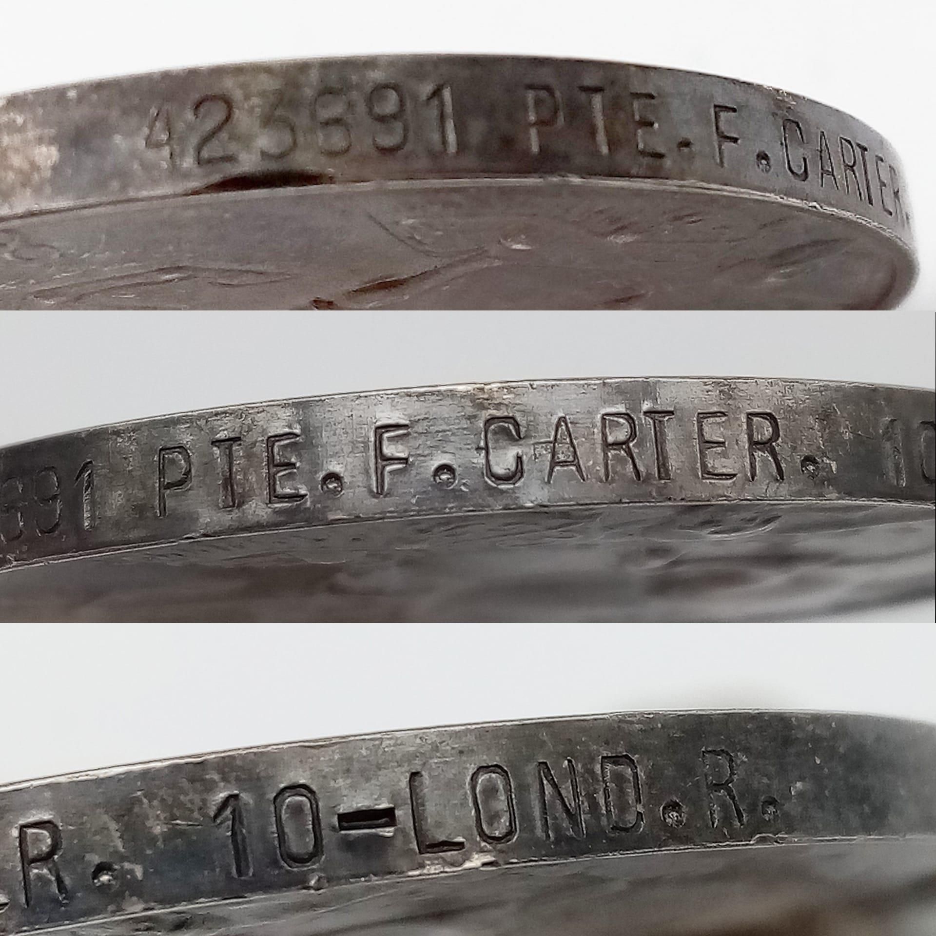 WW1 Medal Duo and Death Penny to 423691 Pte. F. Carter of the 10th Bn London Regiment, who was - Image 7 of 7