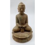 An Excellent Condition Vintage Marble Seated Buddha/Deity Figurine. 15cm Tall. 813 Grams,
