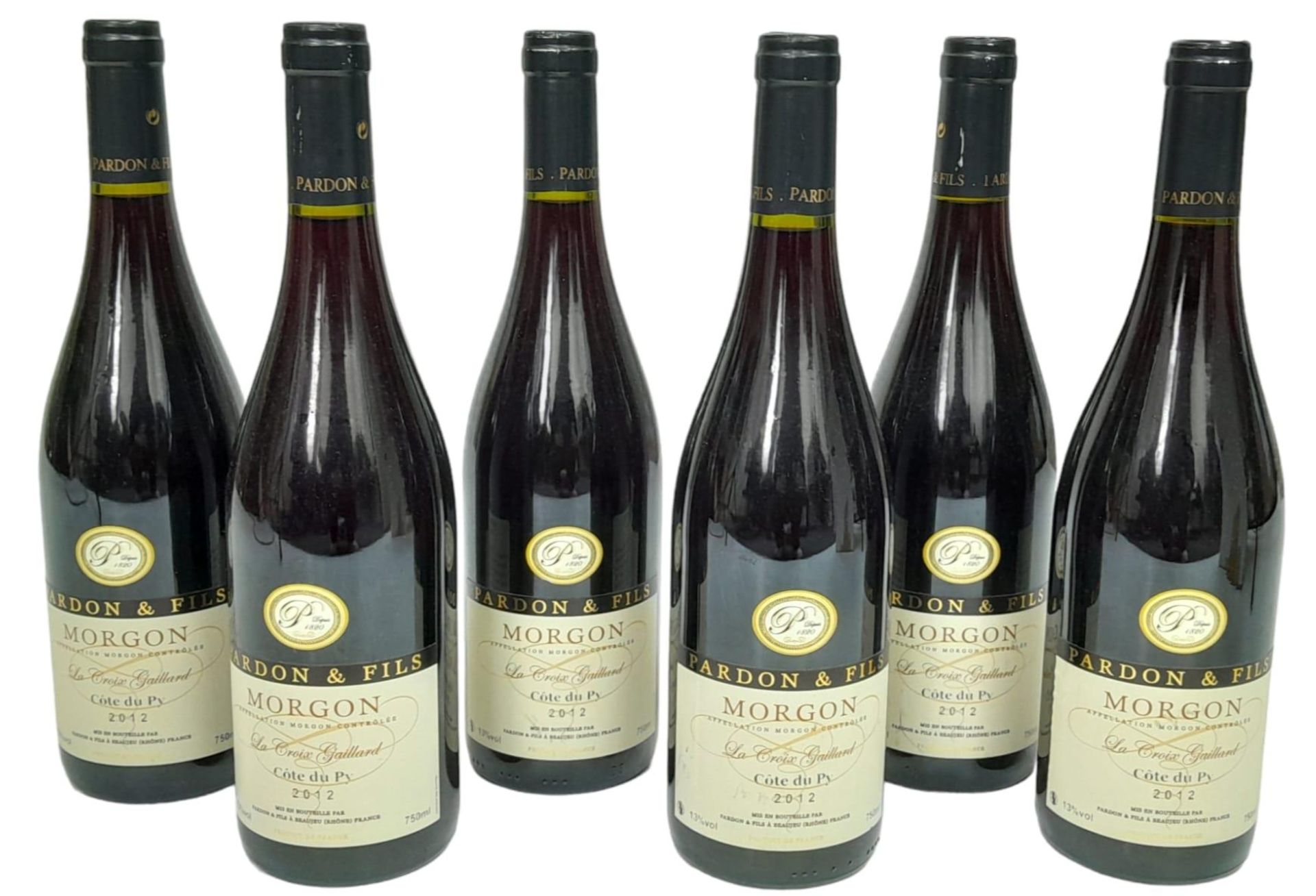 6 Bottles of Morgon Cote Du Py Domaine Pardon et Fils 2012 Cru Beaujolais.