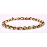 A Vintage 9K Yellow Gold Belcher Link Bracelet. 18cm. 13.75g weight.