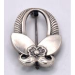 A Very Rare Vintage, Fully Marked, Georg Jensen Sterling Silver Reef Bar Brooch. Full Details