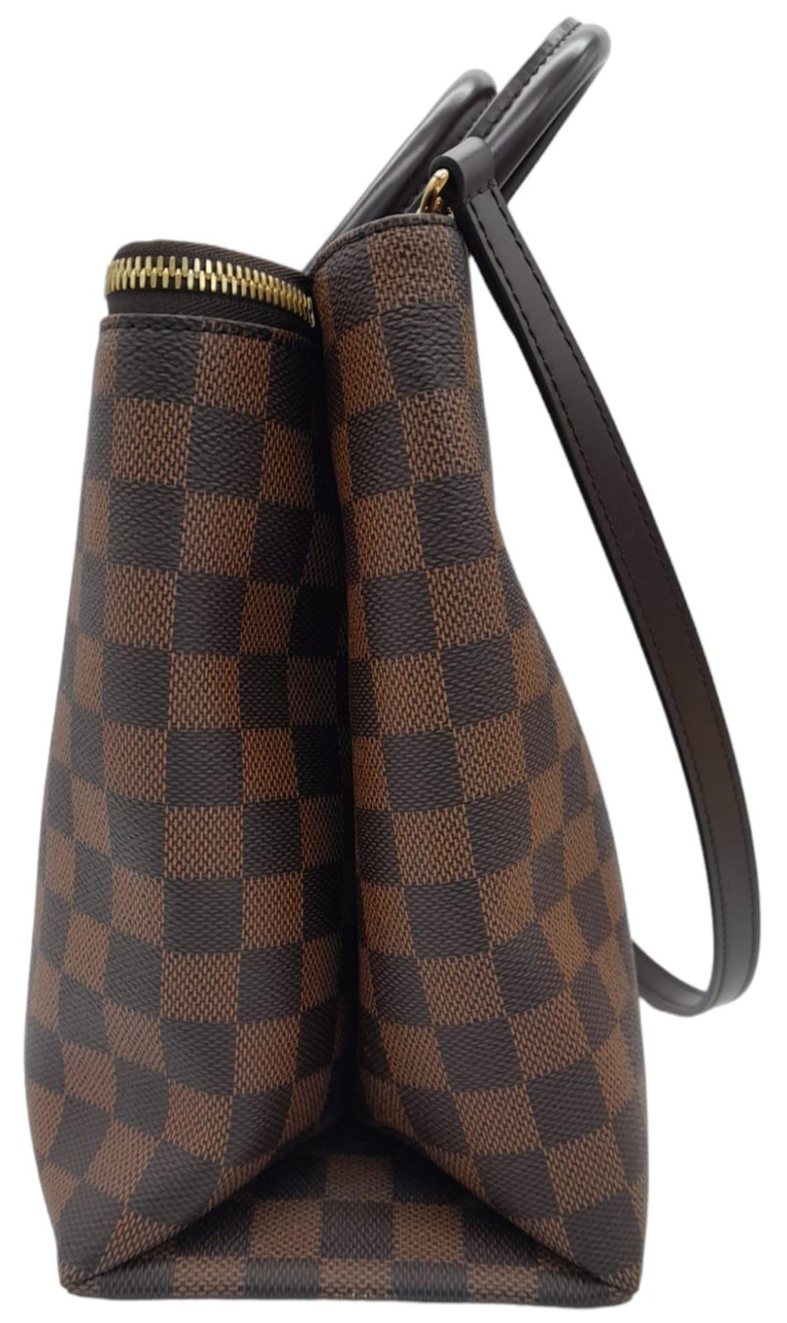 A Louis Vuitton Damier Ebene Brampton Handbag. Leather exterior with two rolled leather handles, - Image 3 of 11