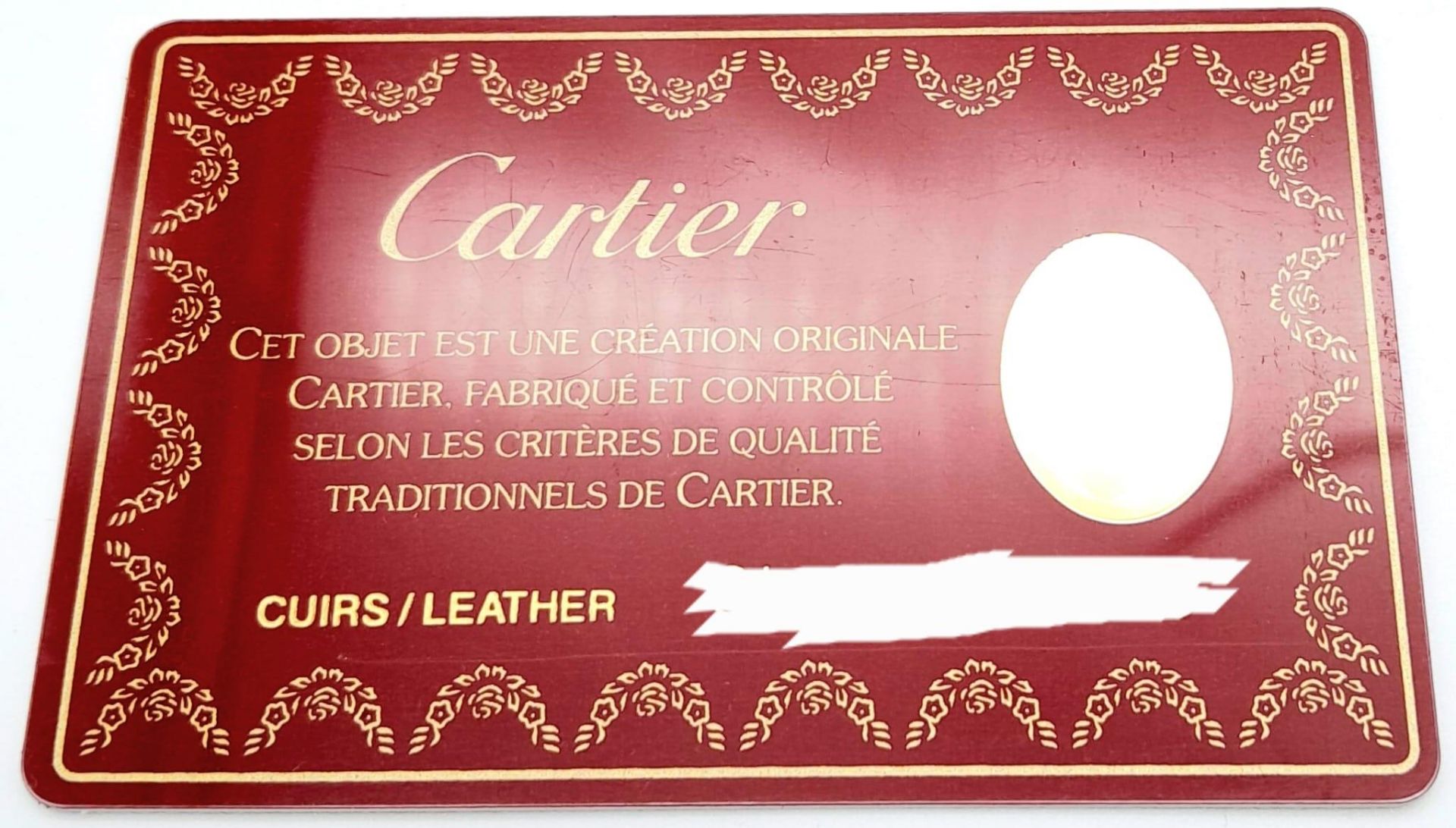 Cartier Burgundy Leather Purse. 'CC' embossed logo on front with gold toned hardware. Back - Bild 6 aus 10