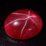 A mesmerising, high quality, STAR RUBY cabochon with a beautiful six ray star, clearly visible