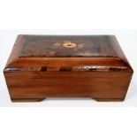 A Vintage, Possibly Restored Antique Decorative Cigar Box with Inlaid Decoration. A wonderful