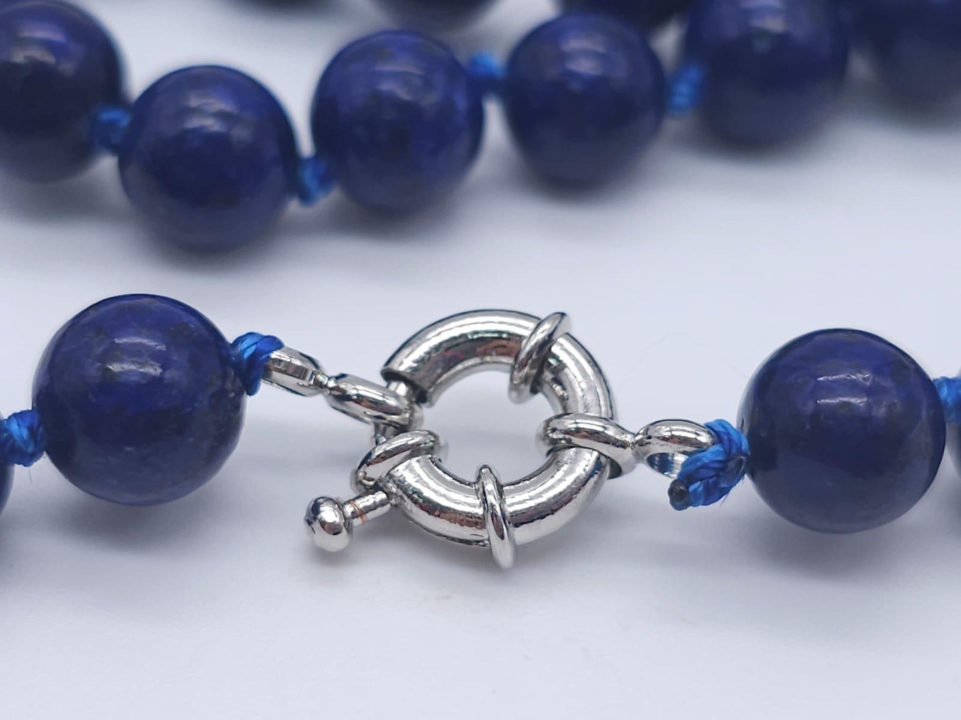 A Lapis Lazuli Suite Comprising of Necklace with Drop Pendant - 42cm and 4cm. Decorative oval - Image 10 of 23