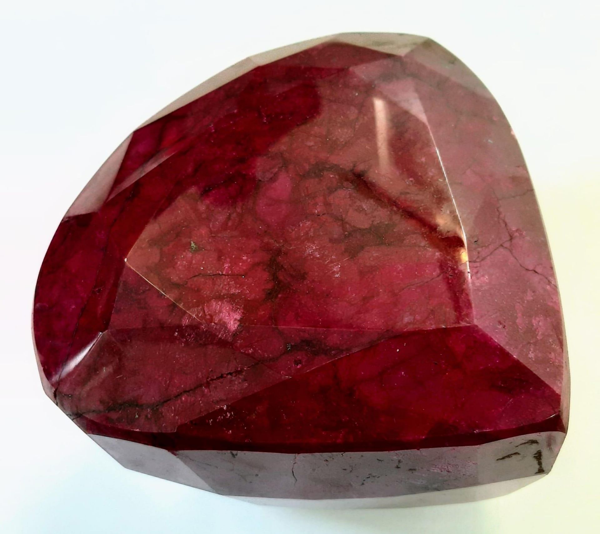 A Mammoth 6625ct Earth-Mined African Ruby. Pear Shape with a GLI Certificate.This is a colour- - Image 3 of 3