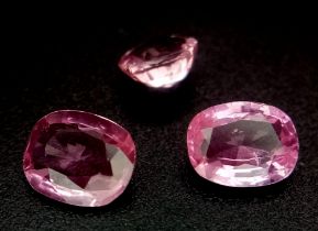 A PARCEL OF OVAL PINK SAPPHIRES 1.55CT ref: 6 - S