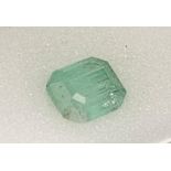 A 0.81ct Natural Afghanistan Rare Emerald Gemstone. AIG Milan Certified. Comes in a sealed