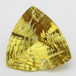 An exceptionally rare and beautiful, lime green-yellow, large (31 carats), CITRINE. Customised,