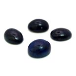 A lot of 41.60 Ct Cabochon Blue Sapphire. Oval Shapes.