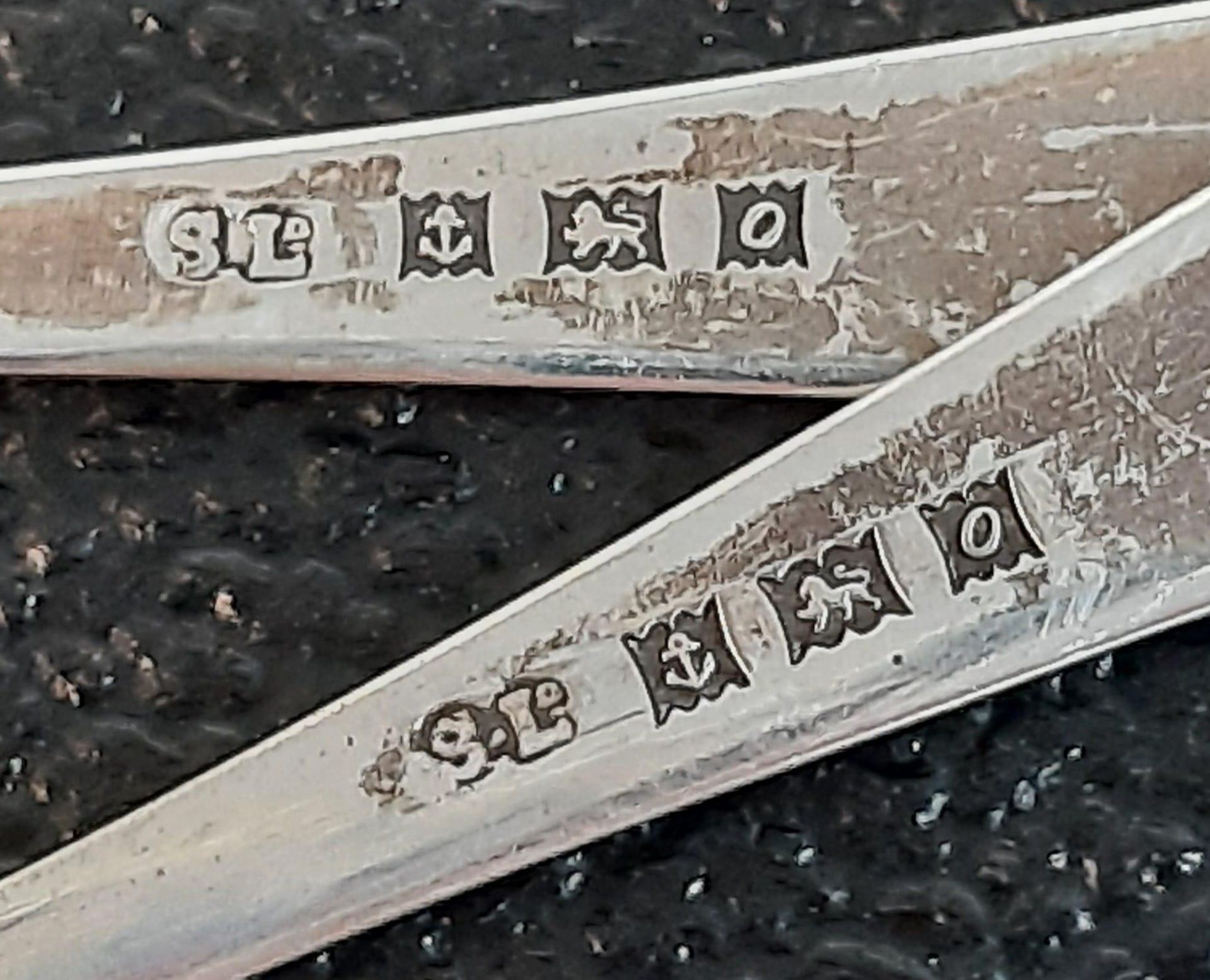 Box of six, antique sterling silver spoons. Fully hallmarked, comes in nice presentation box. Weight - Image 2 of 3