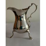 Vintage SILVER CREAMER JUG With clear hallmark For makers Chatterley of Birmingham. Condition as new
