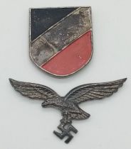 WW2 German Luftwaffe Tropical Helmet Insignia.