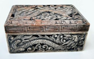 19th Century Chinese Hardstone Box. Signed to base 'Yong Gu Zhi Bae' meaning Everlasting Treasure.