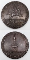 A Rare 18th Copper Half Penny Token. First Equestrian Performance in London - Lyceum Strand.