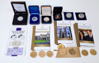 A eclectic parcel of Commemorative Minted Coins celebrating the Royal Family. A whopping 15 COINS in