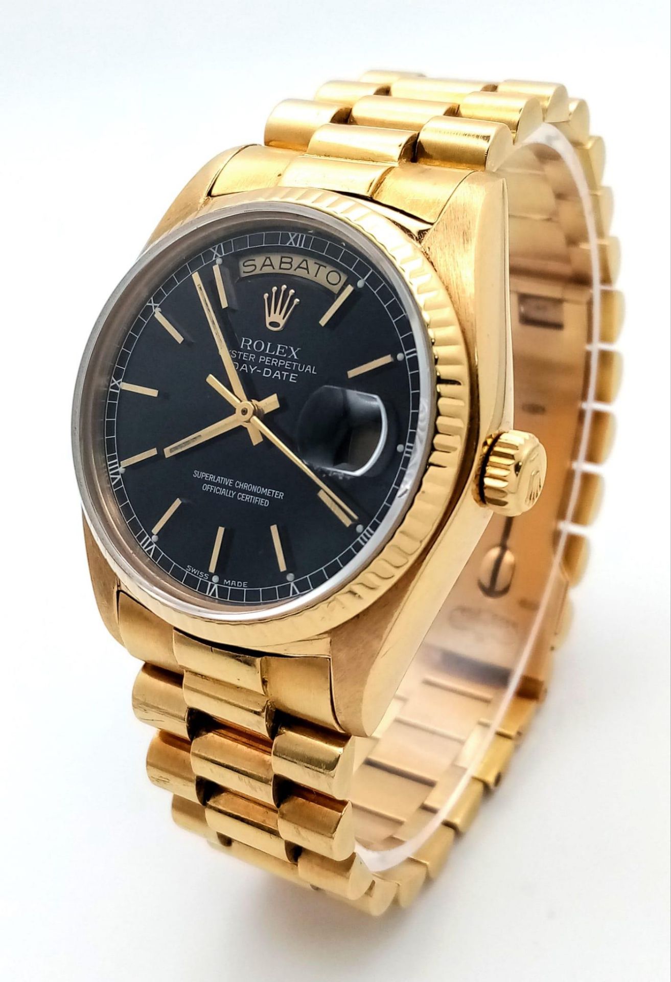 A Solid 18K Gold Rolex Oyster Perpetual Day-Date Gents Watch. 18k gold bracelet and case - 36mm. - Bild 2 aus 10