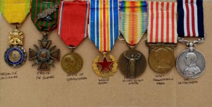 WW1 Military Medal Group awarded to a French soldier for his actions above and beyond the call of