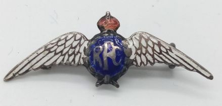 WW1 Sterling Silver Royal Flying Corps Sweethearts Badge.