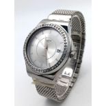 A Swatch Automatic Skeleton Gents Watch. Stainless steel bracelet and case - 42mm. Two tone silver