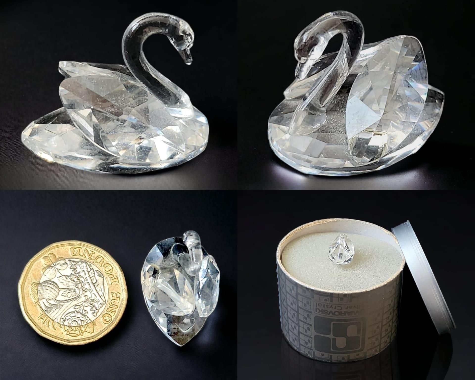 nine Swarovski Miniature Crystal Figurines Including - Duck, Cat and Rabbit. All with their original - Image 10 of 10