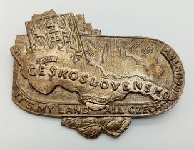 WW1 British Made Free Czech Silver-Plated Badge.