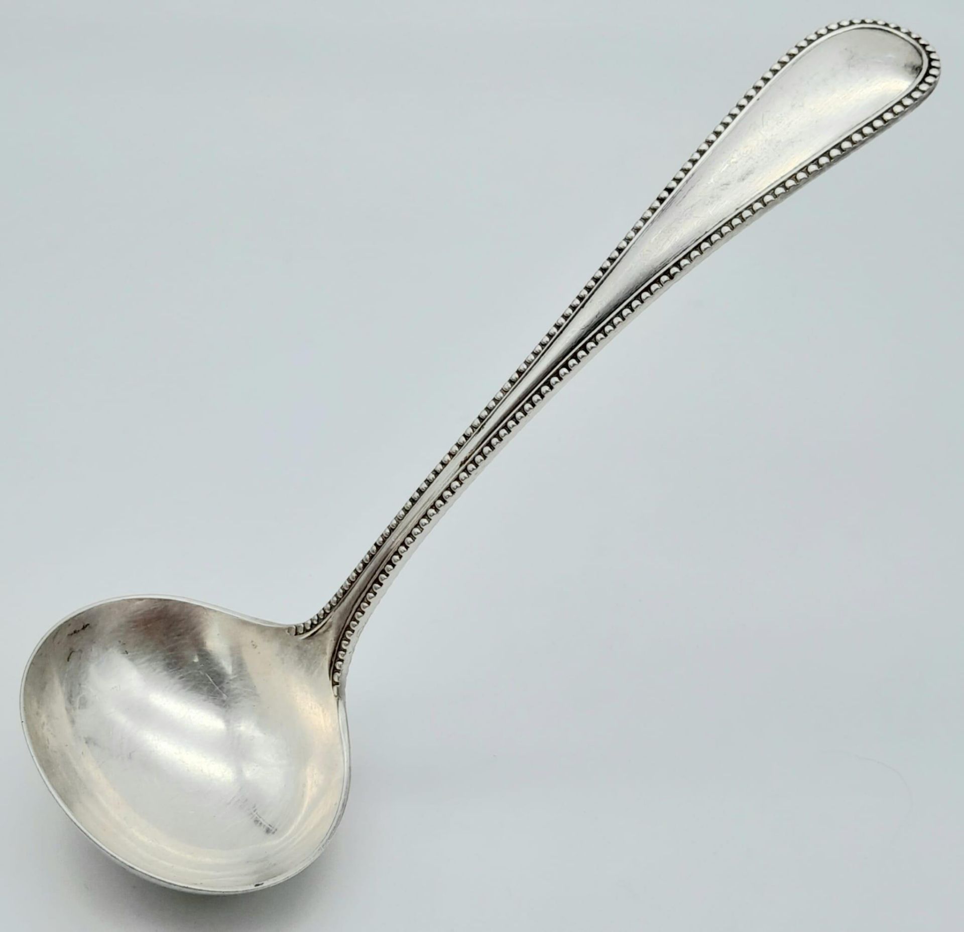 An antique Silver Ladle. Fully hallmarked and measures 19.5cm in length. Weight: 91.36g