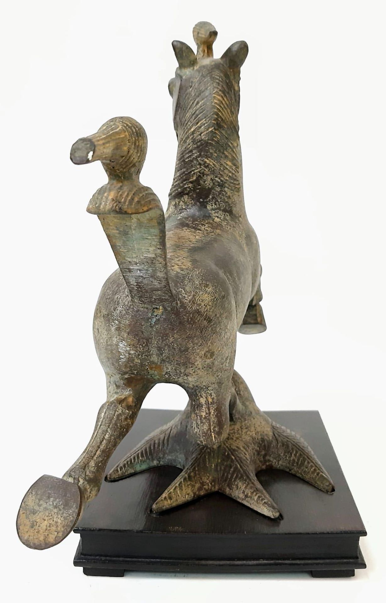 A Chinese Bronze Sculpture of the 'Flying Horse of Gansu'. The original sculpture was created in - Image 4 of 6