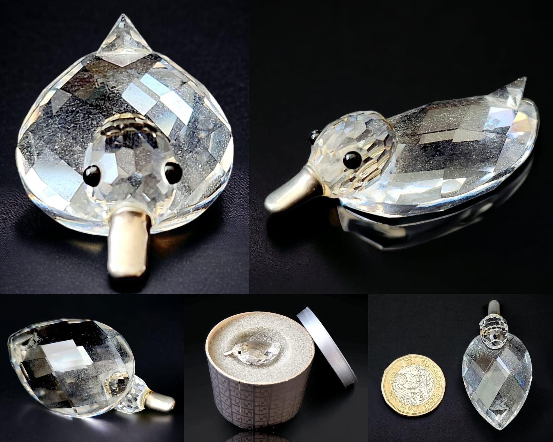 nine Swarovski Miniature Crystal Figurines Including - Duck, Cat and Rabbit. All with their original - Image 2 of 10