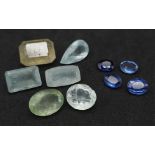Two Lots of Gemstones: 42.45ctw aquamarine and 6.10ctw kyanites. In presentation/storage boxes.