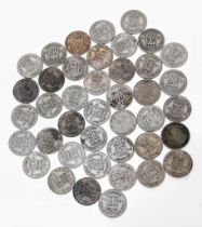 A Parcel of 41 Pre-1947 Silver Six Pences, All WW2 Period. Gross Weight 112.30 Grams.