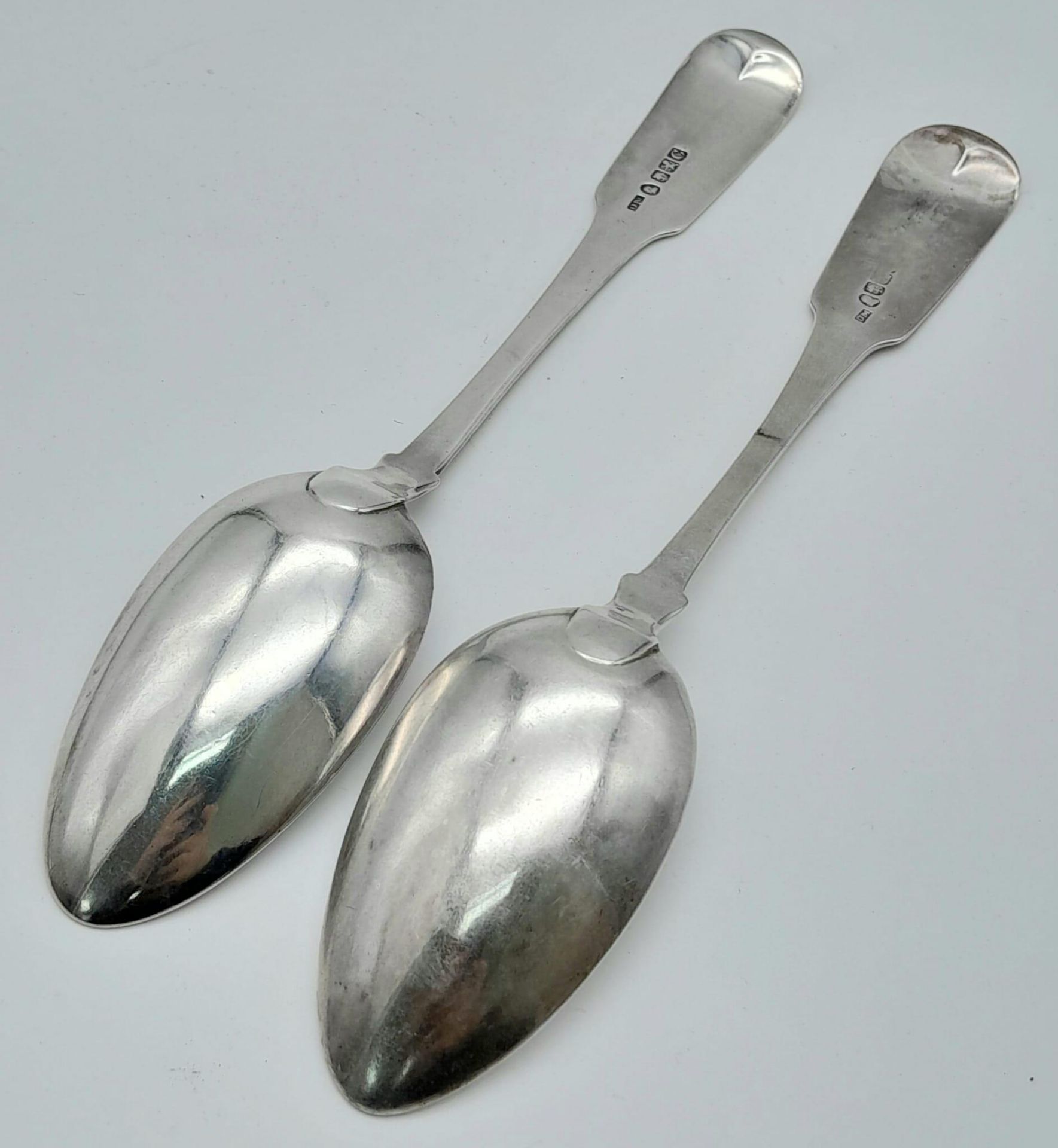 Pair of Georgian, highly sought after 1821, Glasgow Silver Spoons. Made by possibly David Manson - Image 2 of 5