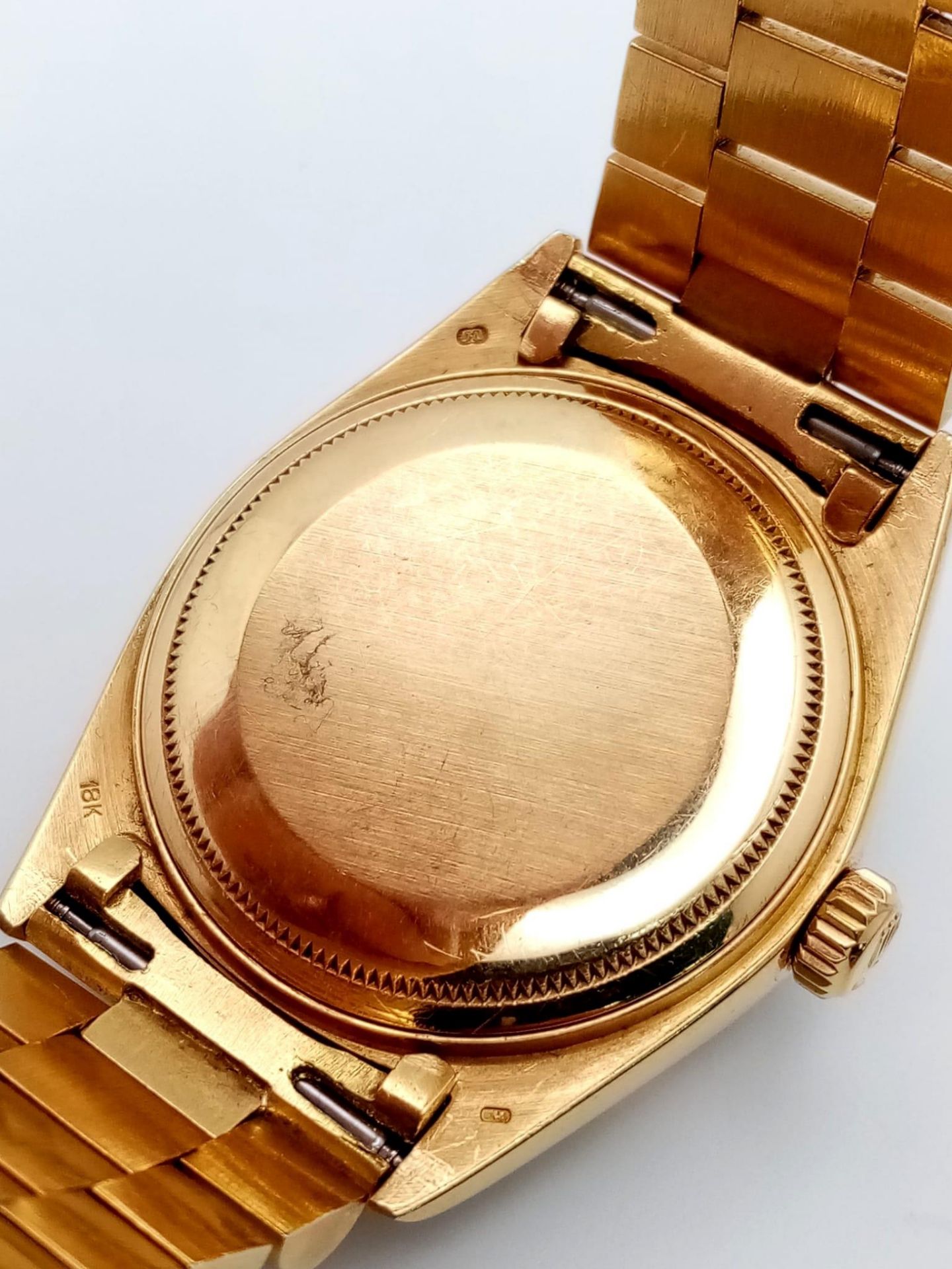 A Solid 18K Gold Rolex Oyster Perpetual Day-Date Gents Watch. 18k gold bracelet and case - 36mm. - Bild 6 aus 10